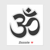 Om Symbool Sanskriet Schrift Schrijven Sticker (Vel)
