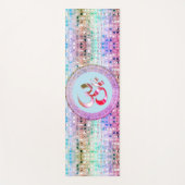 OM Symbool Shimmery Rainbow Tegels Yogamat (Voorkant)