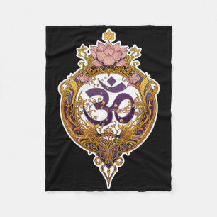 Om Symbool Spirituele Zen Vrede Yoga Meditatie Fleece Deken