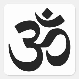 Om-symbool Vierkante Sticker