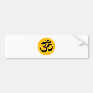 Om Symbool, zwarte cirkel met goud Bumpersticker