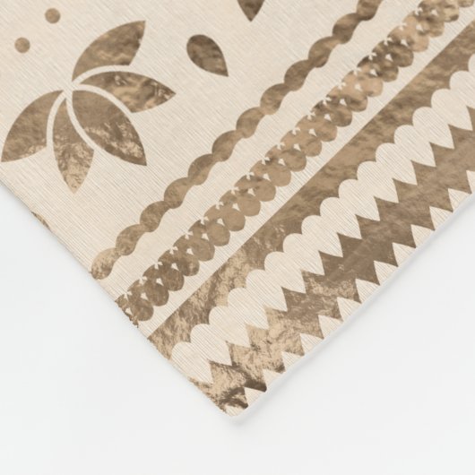 OM-symboolversiering - pastelgoud Fleece Deken (Hoek)