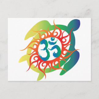 Om-Tatto-Vibrant-Turtle Briefkaart