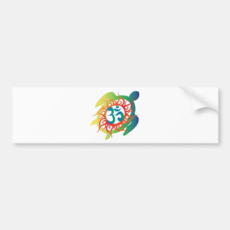Om-Tatto-Vibrant-Turtle Bumpersticker