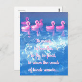 Om te bewegen, te ademen.. Inspirerend reisprijso Briefkaart (Voorkant / Achterkant)