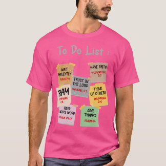 Om te doen lijst Christelijke Bijbelvers citaat T-shirt