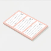 Om te doen lijst maaltijd plan belangrijke data aa post-it® notes (Schuin)