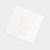 Om te hebben en te houden bruiloft geloften kallig folie servetten (Links)