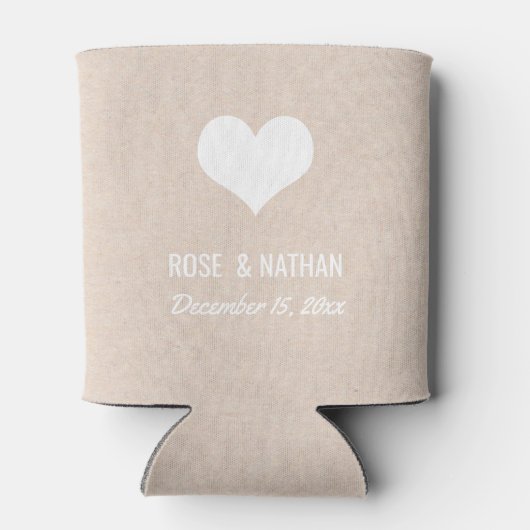 Om te hebben en te houden schattig hart handgeschr blikjeskoeler (Achterkant)