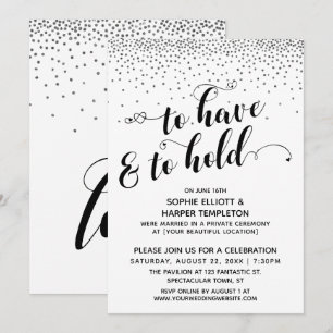 Om te hebben & te houden Hartjes Zilveren Confetti Kaart