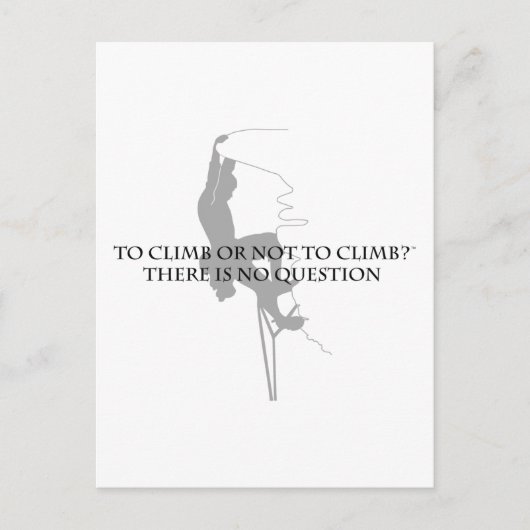 Om te klimmen of niet te klimmen.. briefkaart (Voorkant)