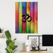 Om te ondertekenen op meervoudig hout poster (Thuiskantoor)