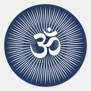 Om te Sign White Design Ronde Sticker