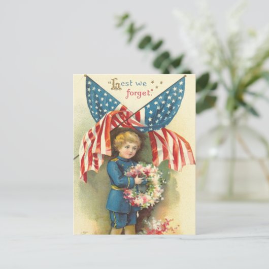 Om te voorkomen dat we de herdenkingsdag vergeten briefkaart (Staand voorkant)