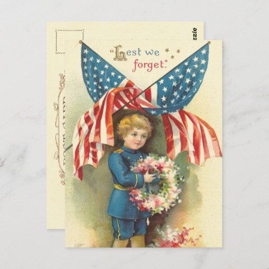 Om te voorkomen dat we de herdenkingsdag vergeten briefkaart (Voorkant / Achterkant)