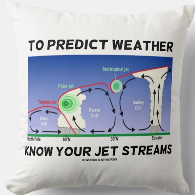 Om te voorspellen dat weer uw Jet Streams kent Kussen (Earth scientists & atmospheric scientists will enjoy this meteorological attitude throw pillow)