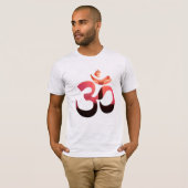 Om Tree Sun Mantra Yoga Mannen dubbelzijdig T-shirt (Voorkant volledig)