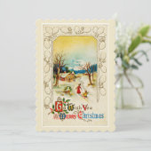 Om u een prettige kerstuitnodiging te wensen kaart (Staand voorkant)