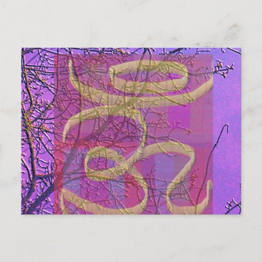OM Universal Healing Sign - Silk Screen V5 Briefkaart (Voorkant)