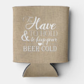 Om vast te houden om bier koud jute bruiloft te ho blikjeskoeler (Voorkant)