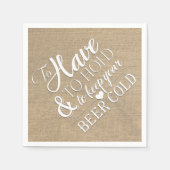 Om vast te houden om bier koud jute bruiloft te ho servetten (Voorkant)