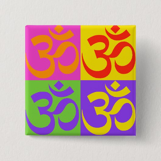 Om Vierkante Button 5,1 Cm (Voorkant)