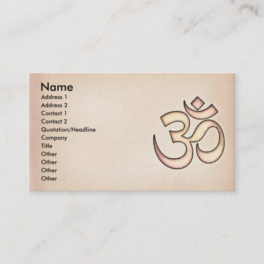 OM VISITEKAARTJE (Voorkant)