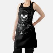 Om Ya Grunge Skull Fun Tequila Drinker Quote te do Schort (Insitu)
