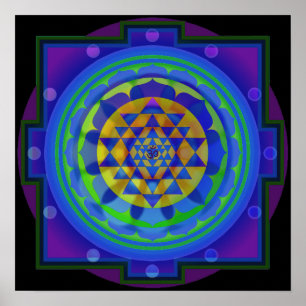 OM Yantra Mandala Poster