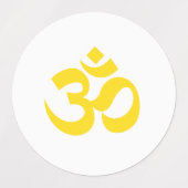 Om Yellow Stickers (Design 1)