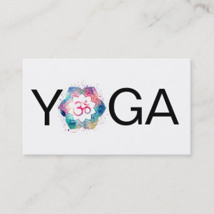 *~* OM Yoga Lotus Mandala Instructeur voor leraar Visitekaartje