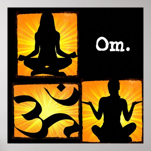 Om Yoga Meditation Poster (Voorkant)