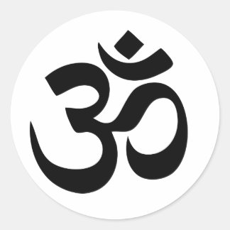 Om Yoga Ronde Sticker