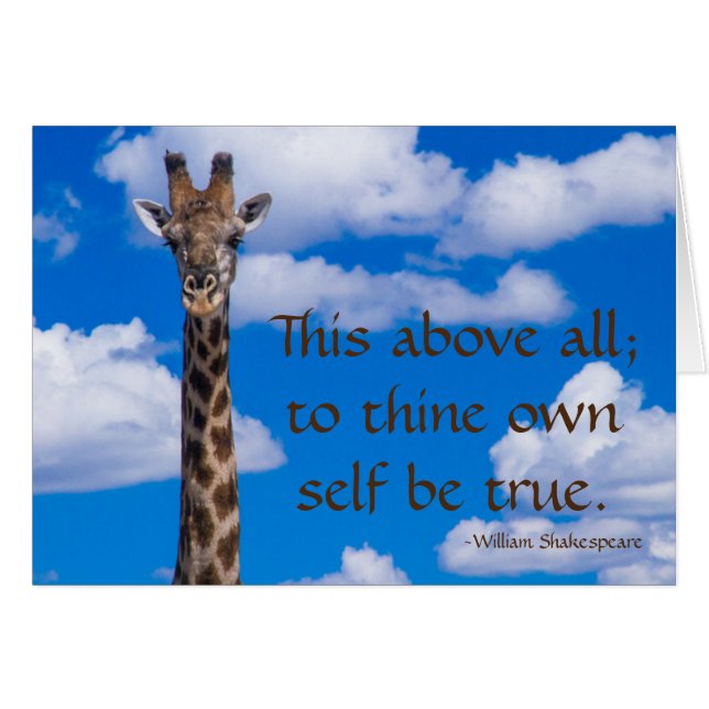 Om zelf waar te zijn (Voorkant Horizontaal)