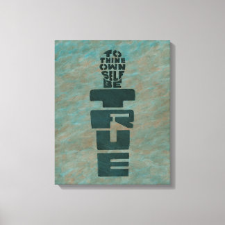 Om zelf waar te zijn canvas afdruk