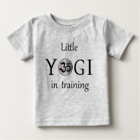 Om zen joli yogi yoga bébé enfants T-shirt gris
