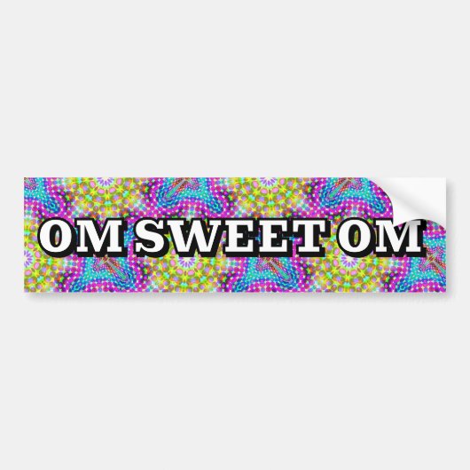 OM ZOETE OM BUMPERSTICKER (Voorkant)