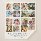 Oma 16 Fotocollage Sherpa Deken (Voorkant)