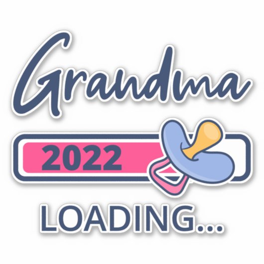 Oma 2022 Lading I - Bevorderd aan grootmoeder Sticker (Voorkant)