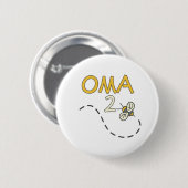 Oma 2 Bee Ronde Button 5,7 Cm (Voorkant /achterkant)