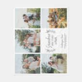 Oma 5-foto collage script tekst gepersonaliseerd fleece deken (Voorkant)