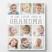 Oma 9 fotocollage harten aangepaste kleuren fotoplaat (Voorkant)