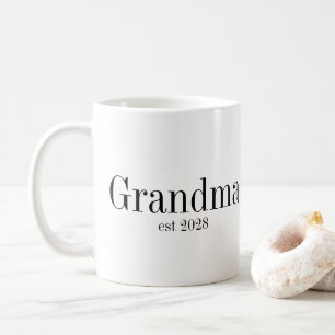 Oma Aangepast Modern Zwart en Wit Koffiemok