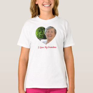 Oma aangepaste foto gepersonaliseerde Valentijnsda T-shirt