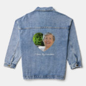 Oma Aangepaste foto Grootouderdag Denim Jacket (Achterkant)