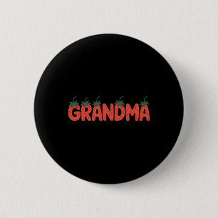 Oma Aardbei Zomerfruit - Moederdag Ronde Button 5,7 Cm