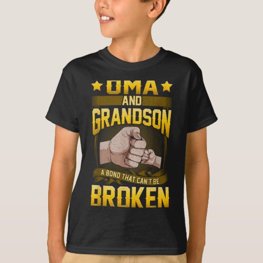 Oma And Grandson A Bond That Can't Be Broken Shirt (Voorkant)