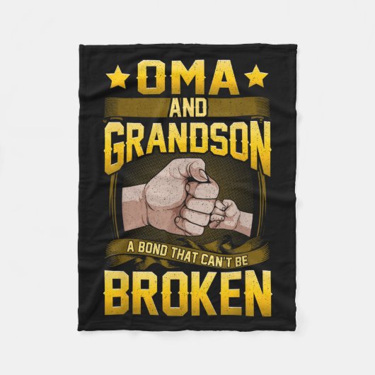 Oma And Grandson A Bond That Can't Be Broken Shirt Fleece Deken (Voorkant)
