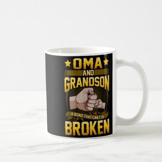 Oma And Grandson A Bond That Can't Be Broken Shirt Koffiemok (Rechts)