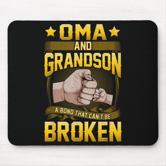 Oma And Grandson A Bond That Can't Be Broken Shirt Muismat (Voorkant)